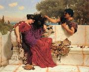 John William Godward Old Old Story oil painting reproduction